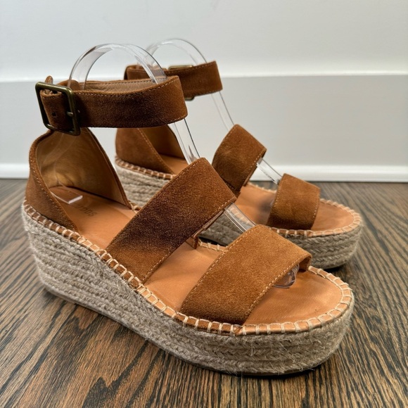 Soludos Palma Suede Platform Espadrille Sandals size 7.5 - Picture 1 of 9